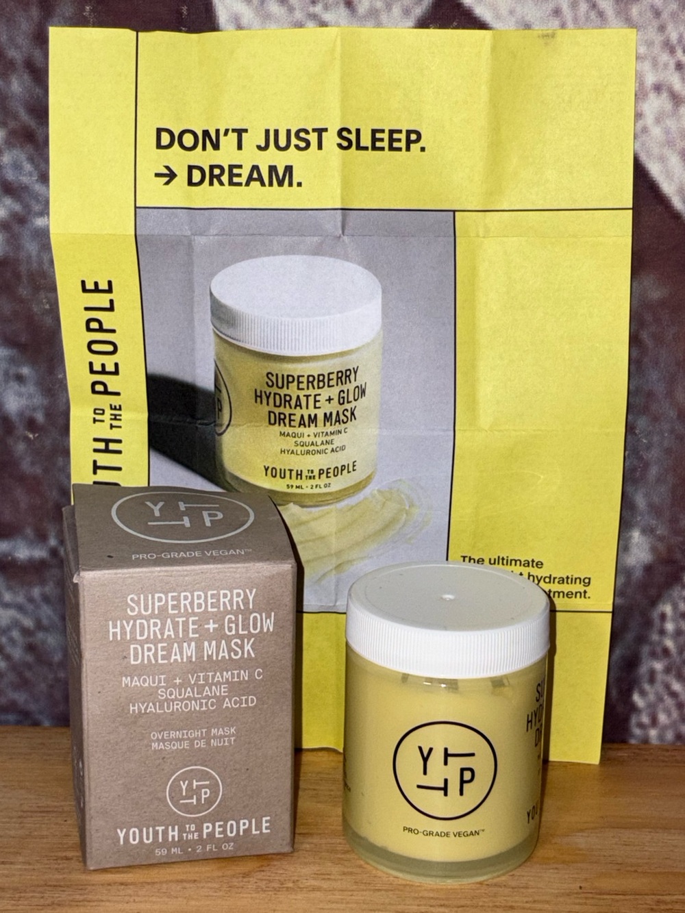 Youth To The People Superberry Hydrate + Glow Dream Mask Cream 2 Fl Oz/59ml  NIB